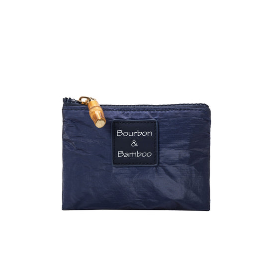 Bourbon and Bamboo Navy Coin Pouch Credit Card Pouch Women's Bags and Accessories