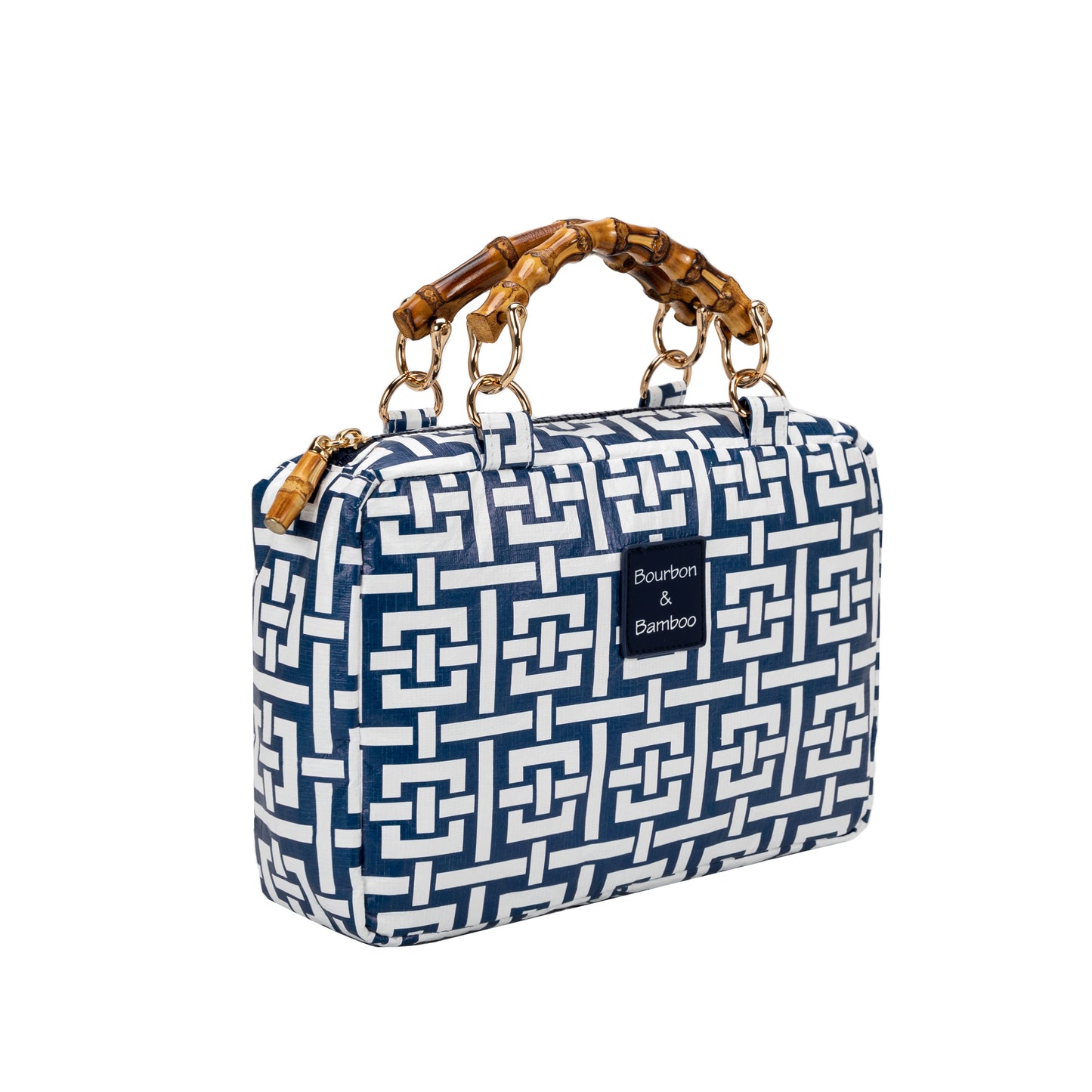 Bourbon and Bamboo Navy Buckle City Clutch Bag Purse Women's Bags and Accessories